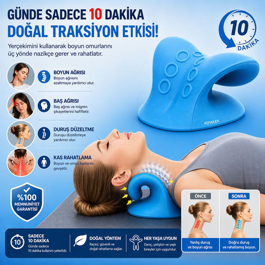 Fizyolex™ Ortopedik Boyun ve Omuz Rahatlatıcı | Medikal Boyun Destek Aparatı