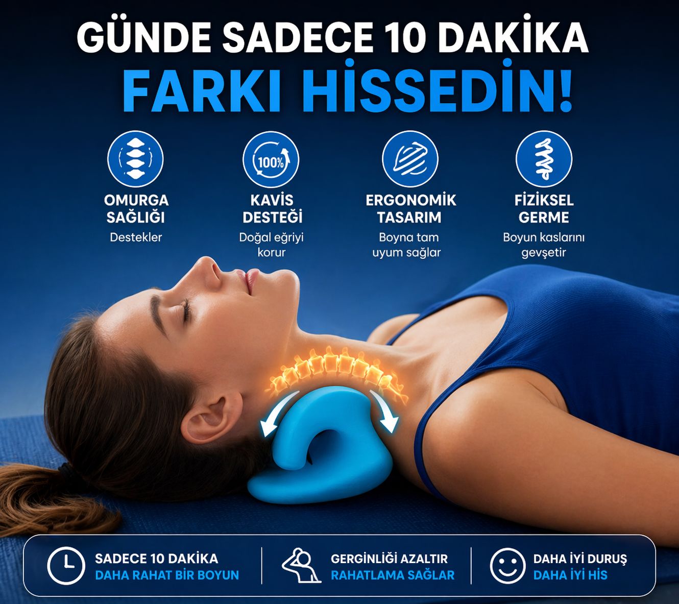 Fizyolex™ Ortopedik Boyun ve Omuz Rahatlatıcı | Medikal Boyun Destek Aparatı